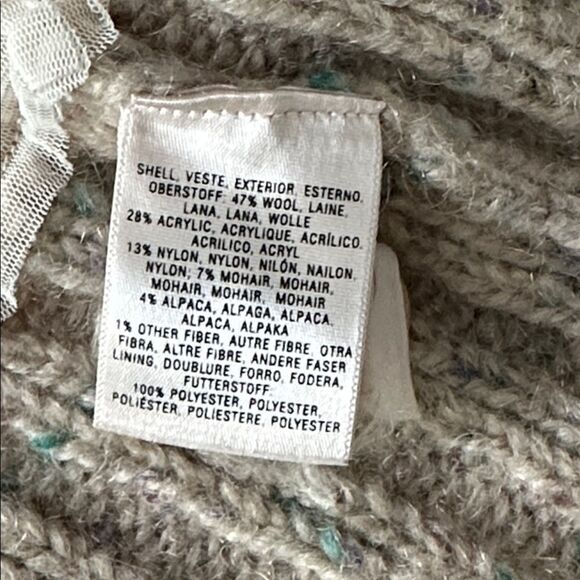 Charlie & Robin Anthropologie Wool Blend Romantic Boho Tiered Tulle Cardigan  M - Picture 13 of 13